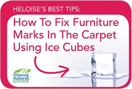 Infographic: How to Fix Furniture Marks In The Carpet Using Ice Cubes