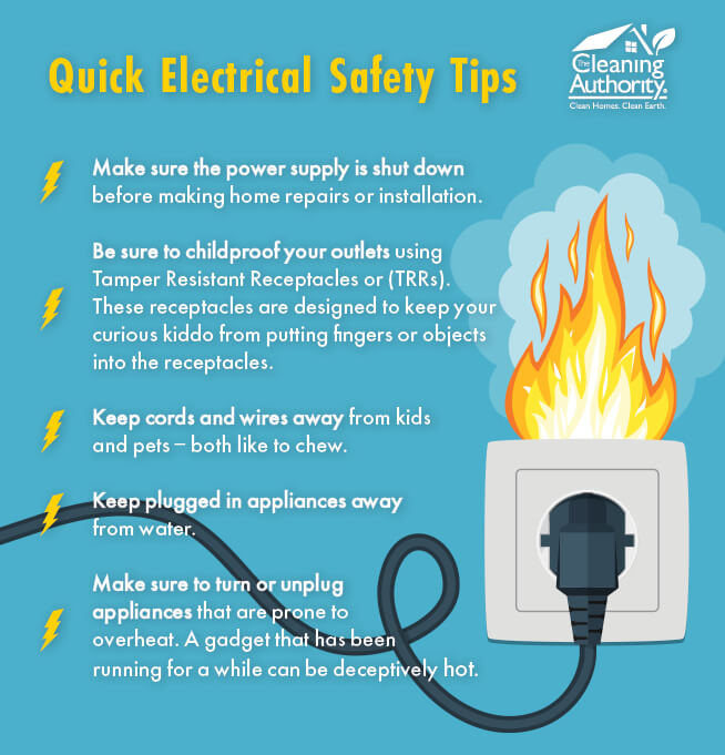 The Cleaning Authority: Five Electrical Safety Tips to Prevent Burns in the  Home