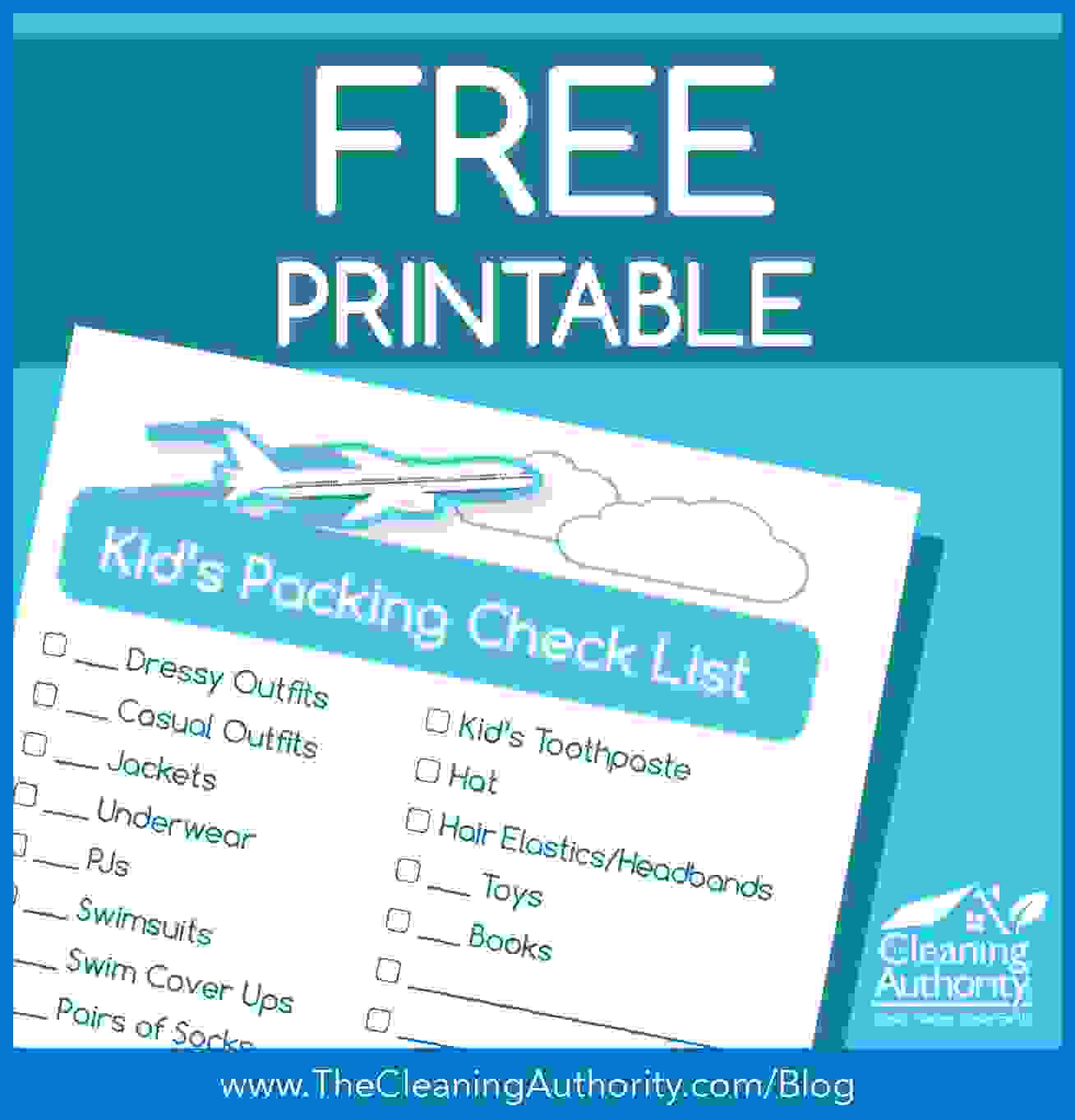 free printable kid s packing checklist